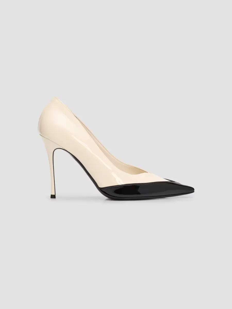 Varina 90MM Two-Tone Patent Leather Pumps
