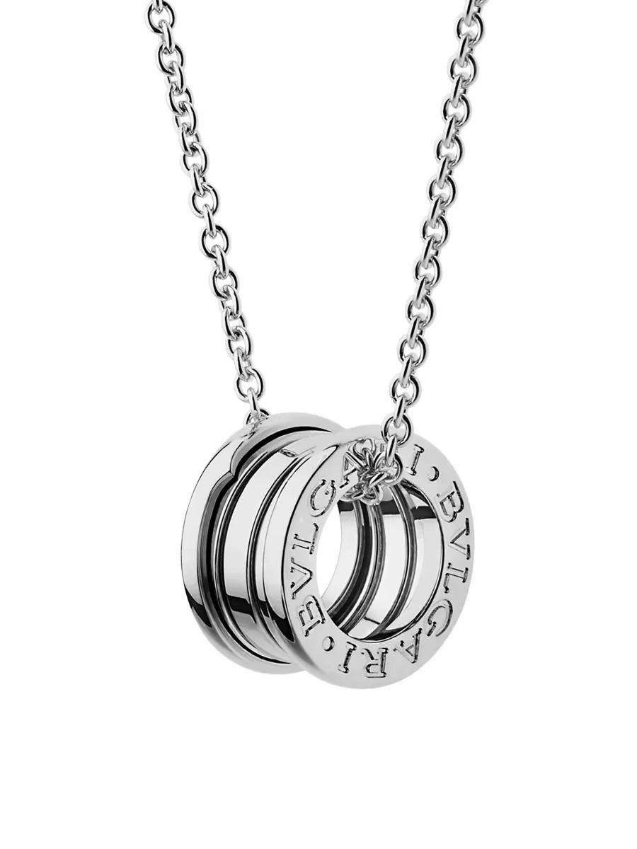 B. zero1 18K White Gold Small Pendant Necklace by BVLGARI