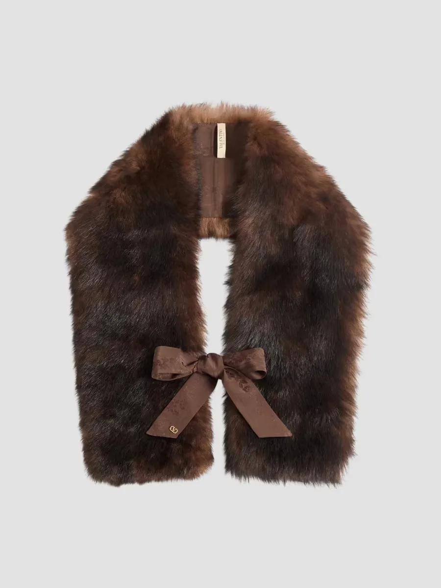 Lamb Fur Scarf by Valentino