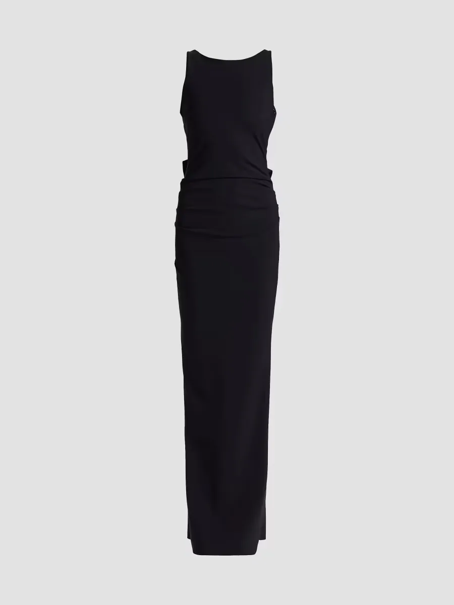 Eman Ruffled Jersey Sleeveless Gown by Chiara Boni La Petite Robe