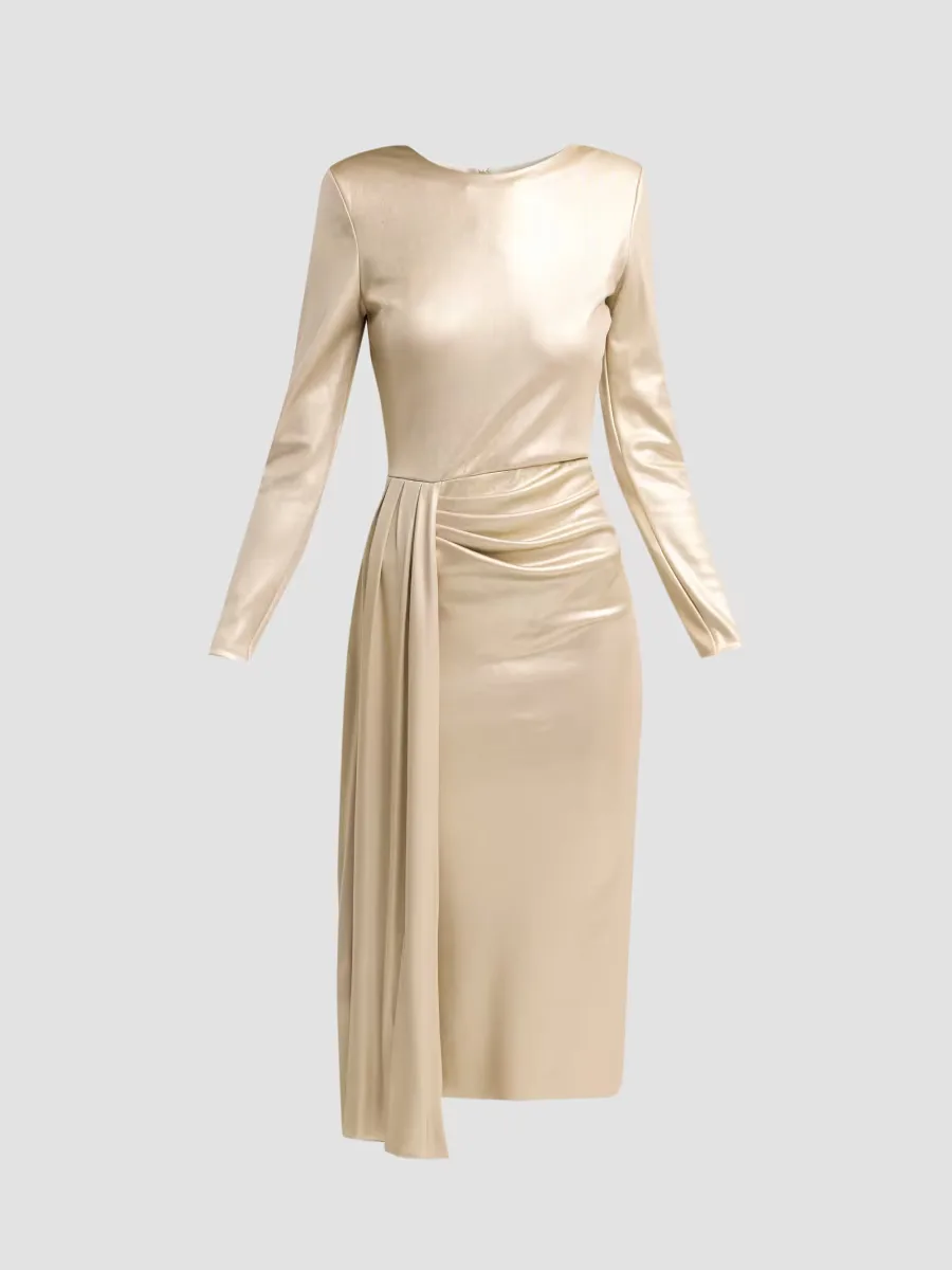 Esha Splendid Metallic Midi Dress by Chiara Boni La Petite Robe