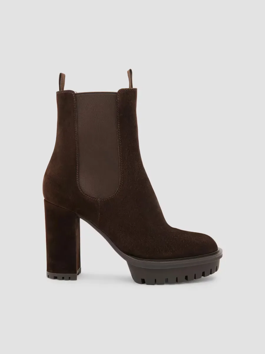 70MM Suede Chelsea Boots by Gianvito Rossi