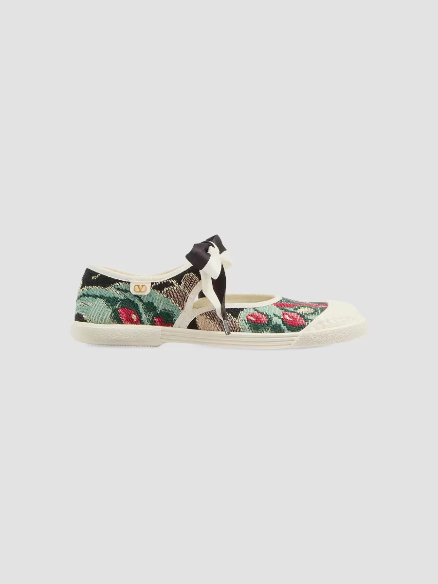 Ballerina Bay by Bay Sneakers in Jacquard Fabric by Valentino