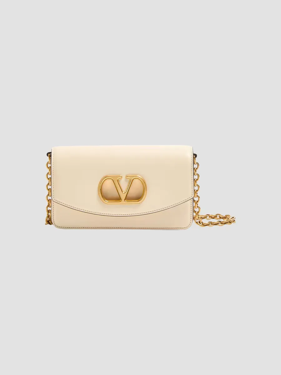 Vain Clutch Bag in Shiny Calfskin by Valentino