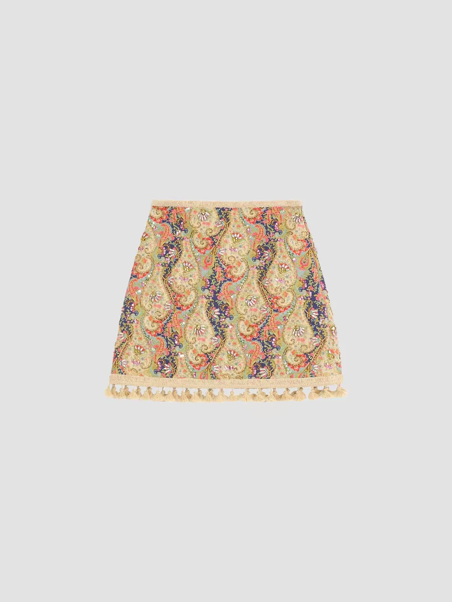 Embroidered Skirt on Piquet