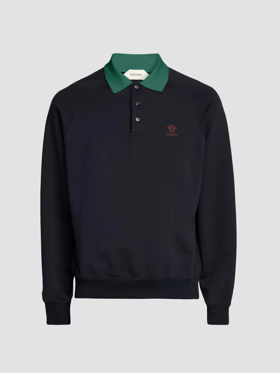 Medusa Collared Sweatshirt by Versace