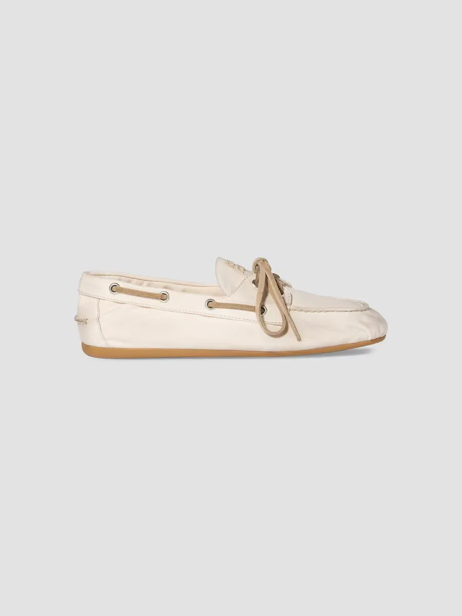 Canvas Deck Loafers by Miu Miu