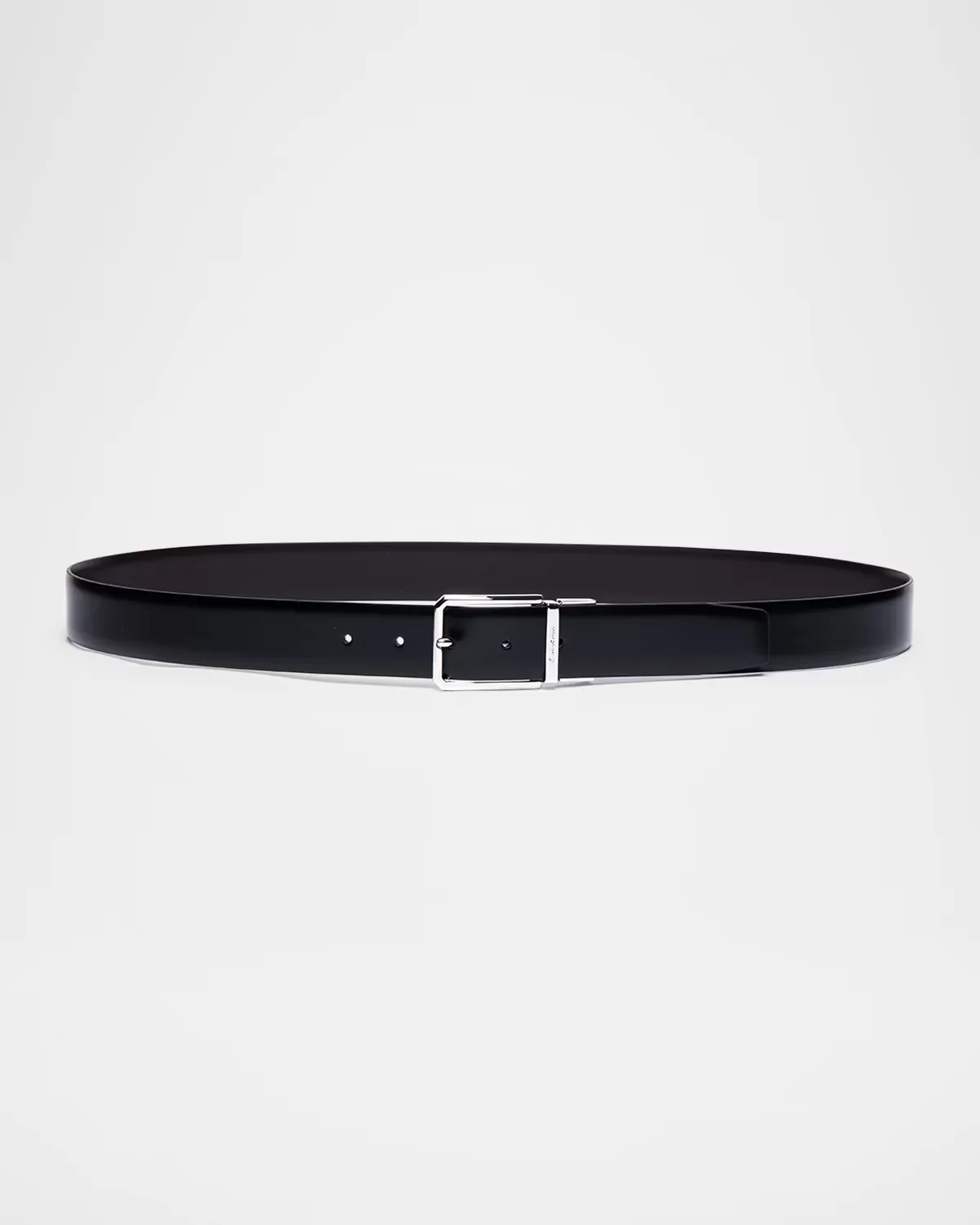 Smooth Leather Reversible Belt by Santoni