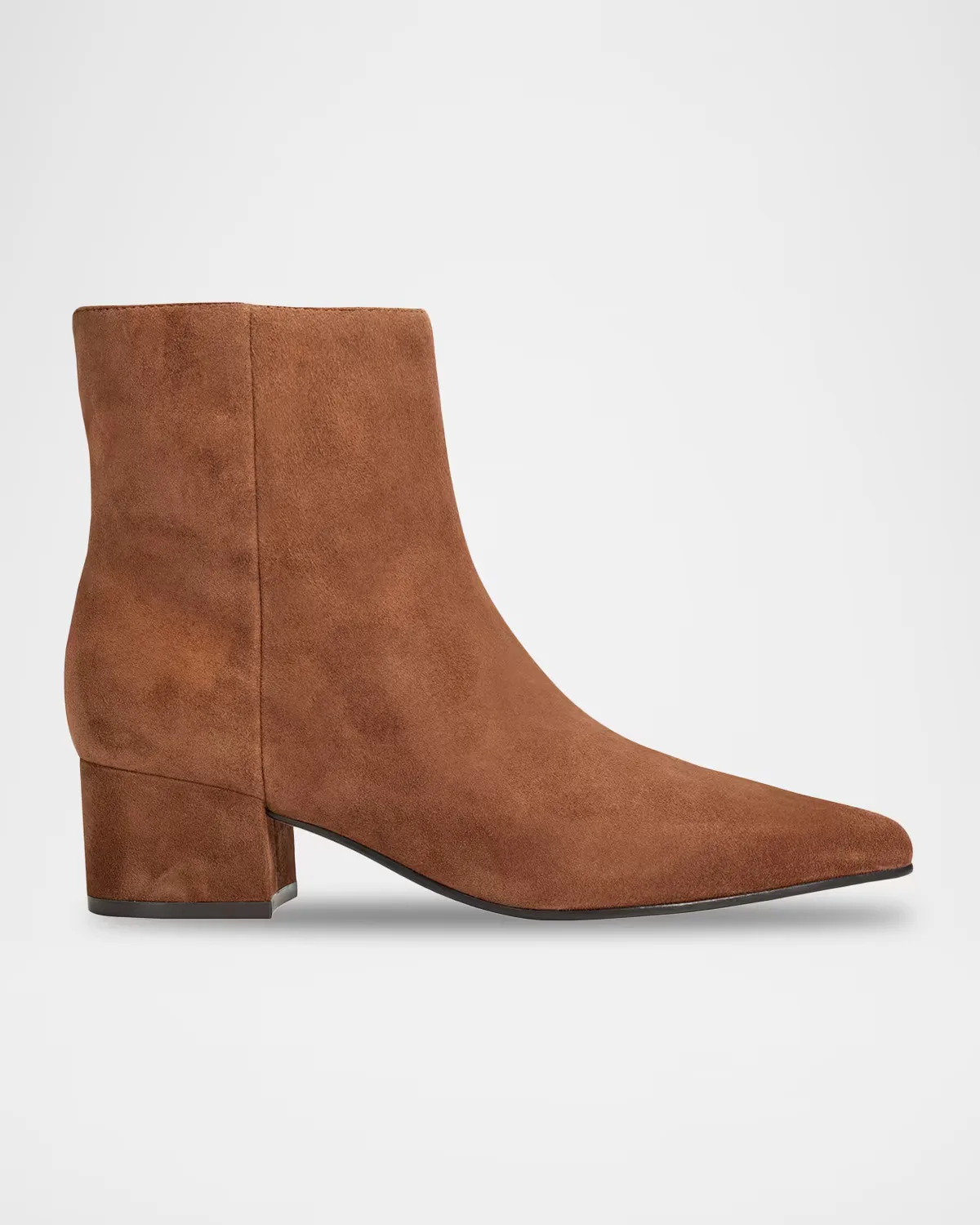 Leonna Leather Block-Heel Ankle Booties