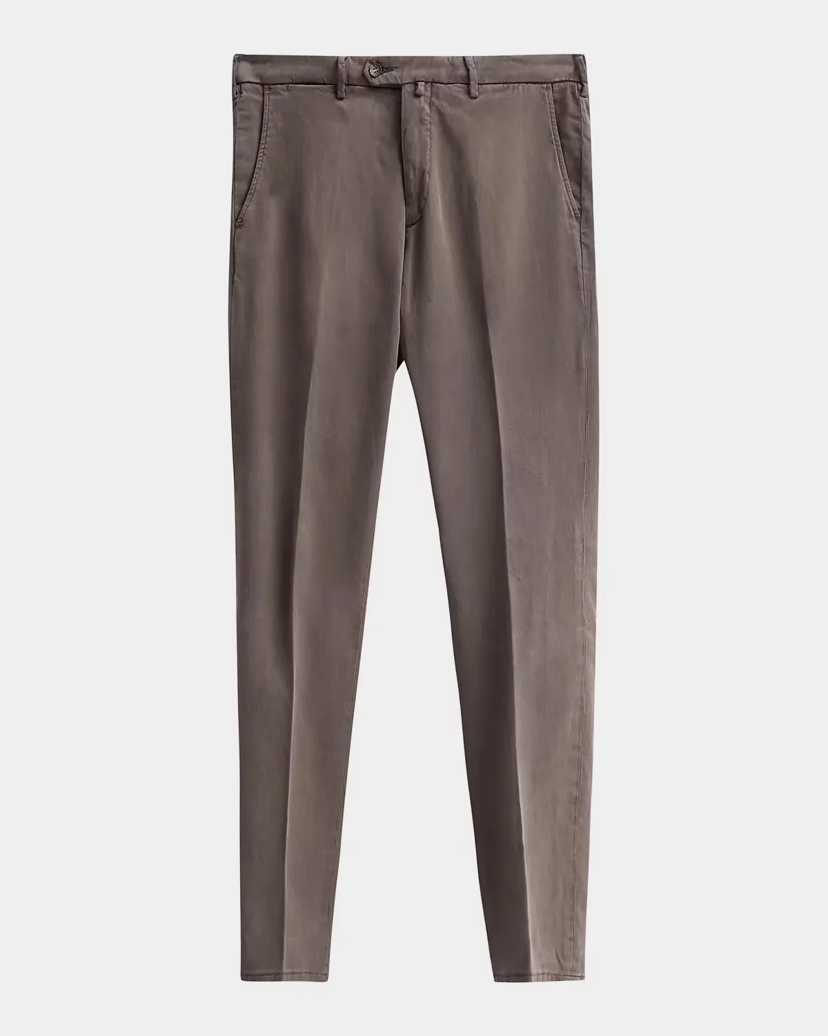 Solid Crease-Front Trousers by Sartorio