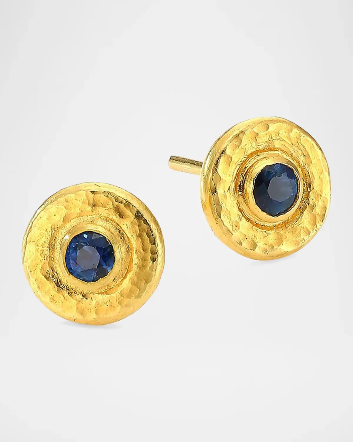 Rain 24K Yellow Gold & Blue Sapphire Stud Earrings by Gurhan