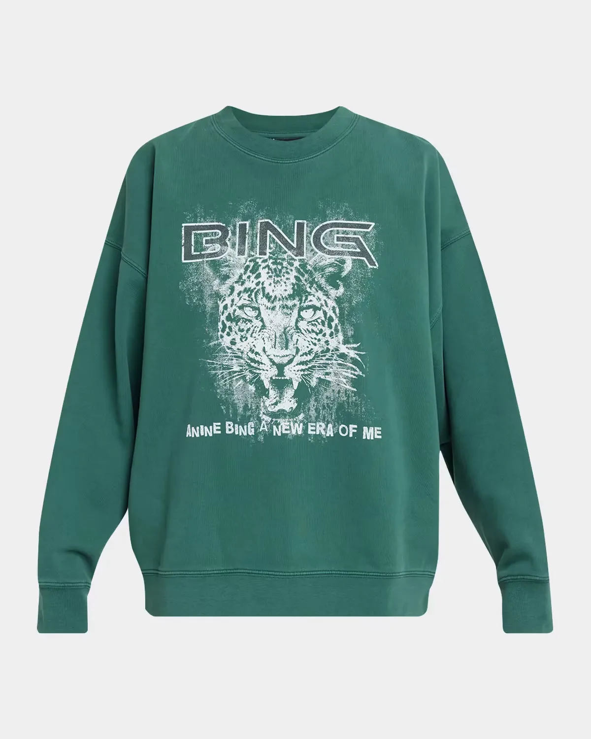 Miles Leopard Graphic Cotton Sweatshirt by ANINE BING
