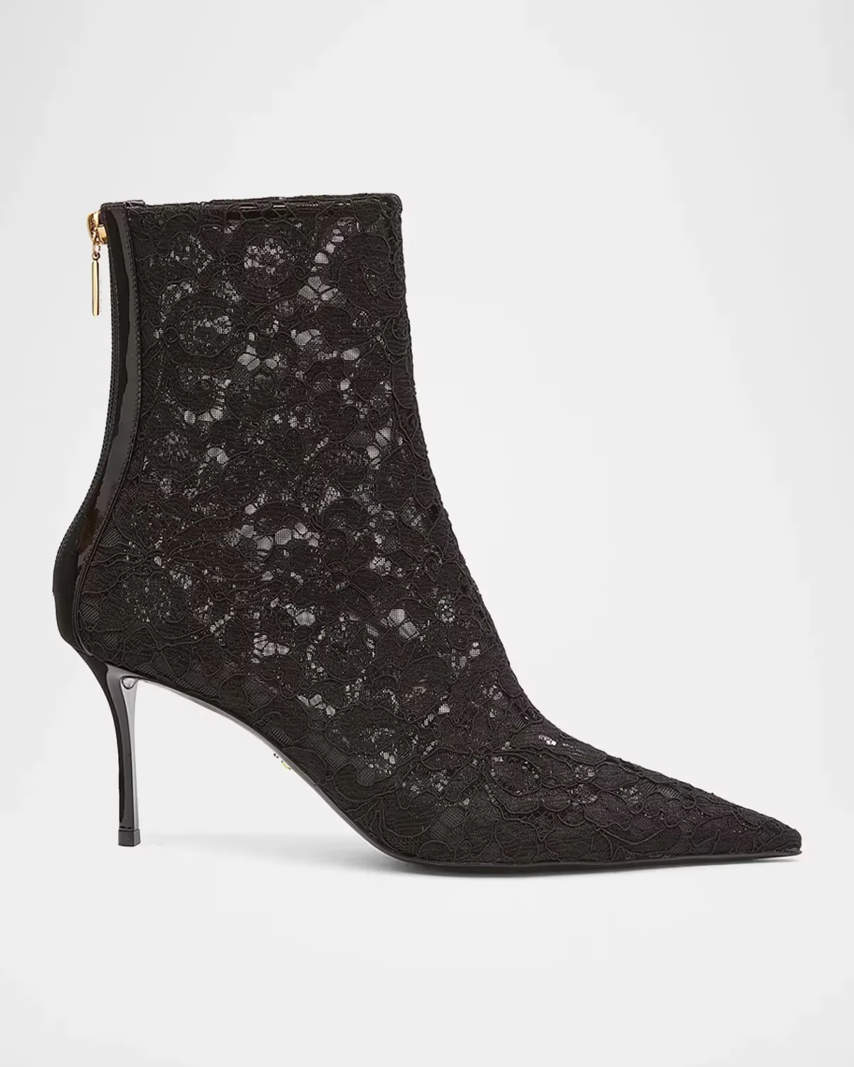 75mm Lace Stiletto-Heel Ankle Boots by Dolce & Gabbana