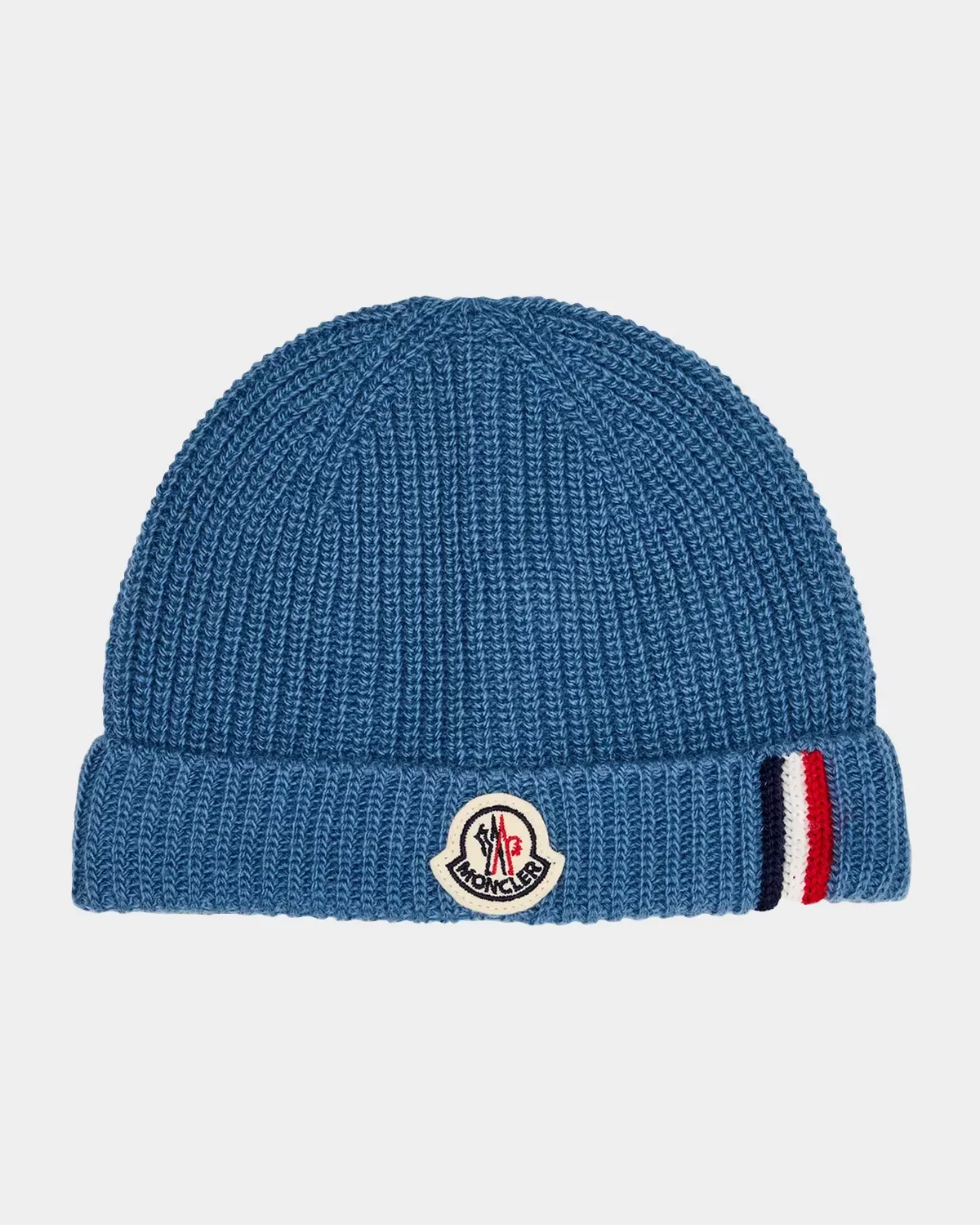 Tricolor-Trimmed Wool Beanie by Moncler