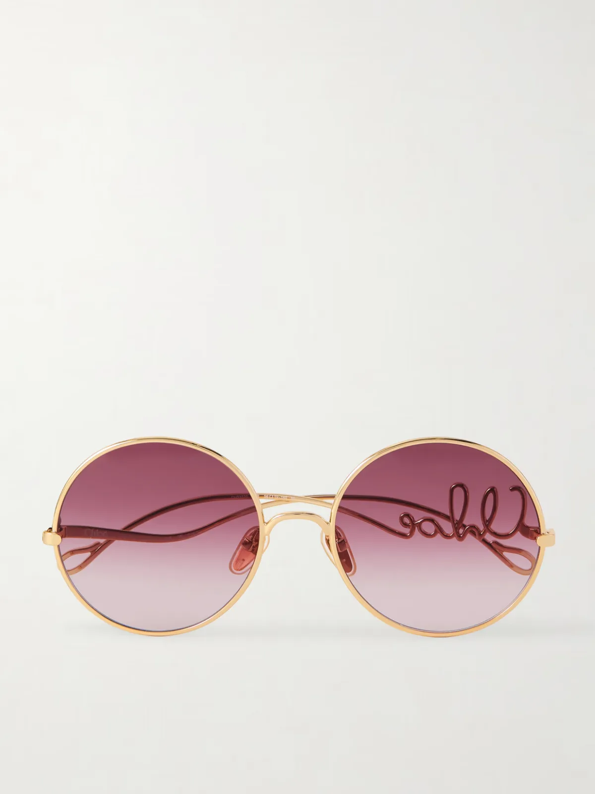 - Iconic Round-frame Gold-tone Sunglasses - by Chloé