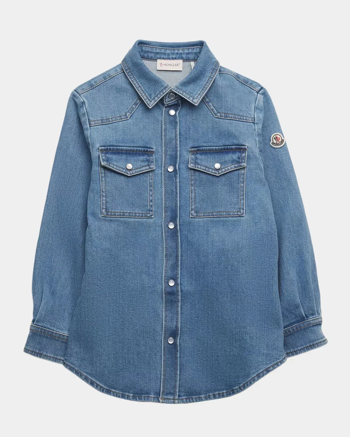 Long-Sleeve Denim Shirt by Moncler