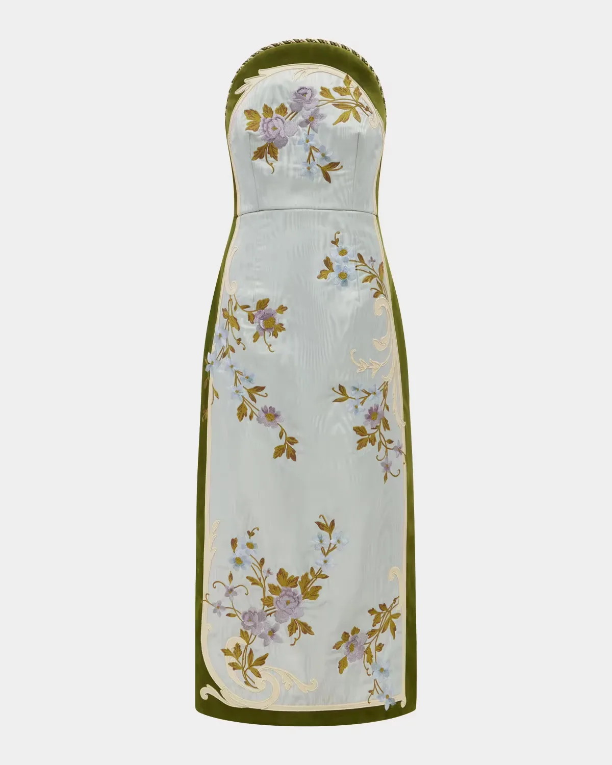 Odessa Floral Linen-Cotton Blend Midi Dress by ALMAIS