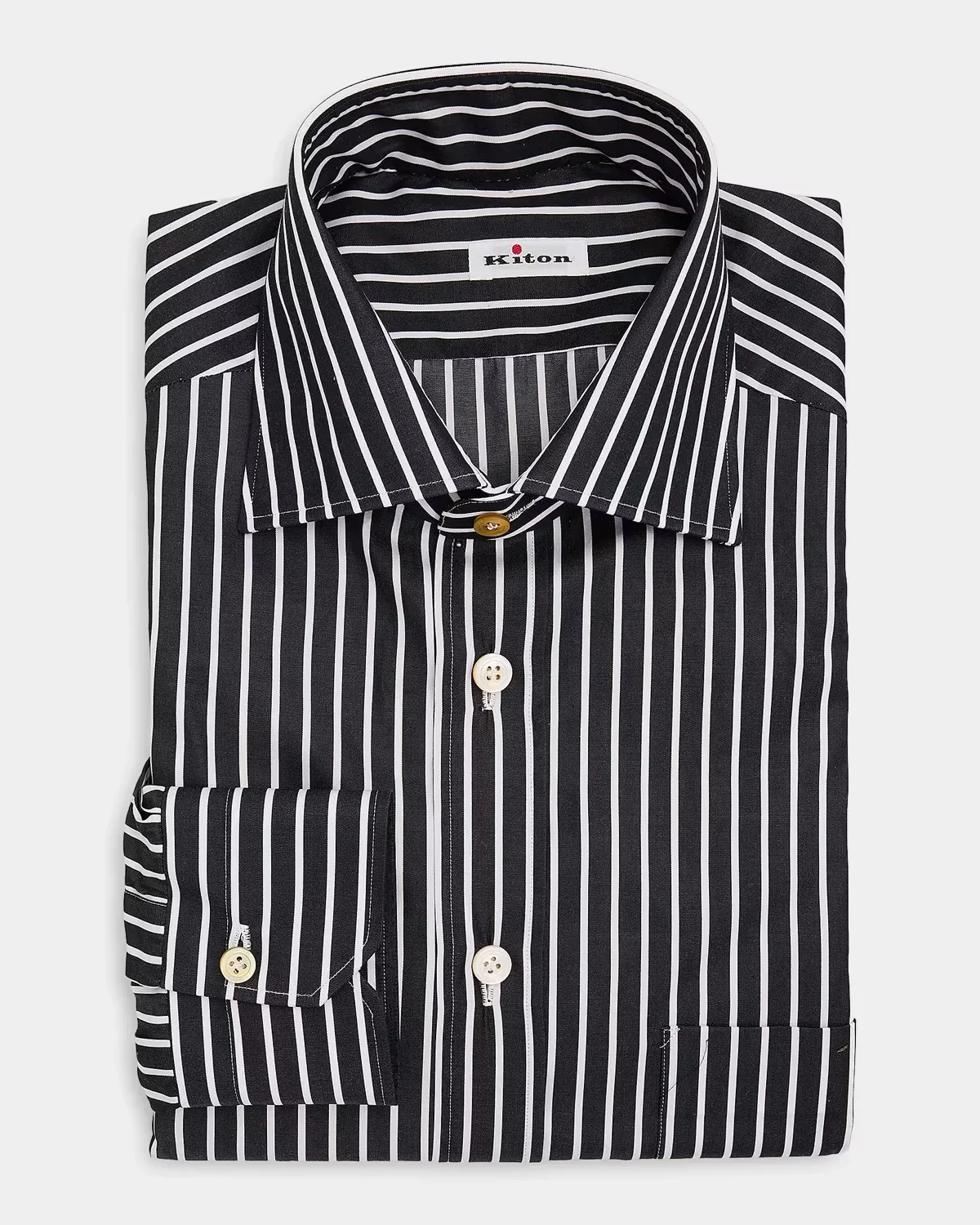 Striped Cotton Shirt by Kiton