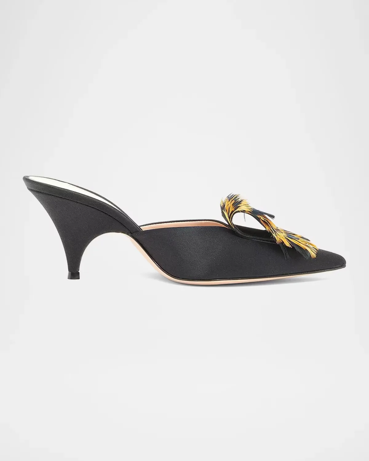 70mm Crepe Satin Stretch Mules by Gianvito Rossi