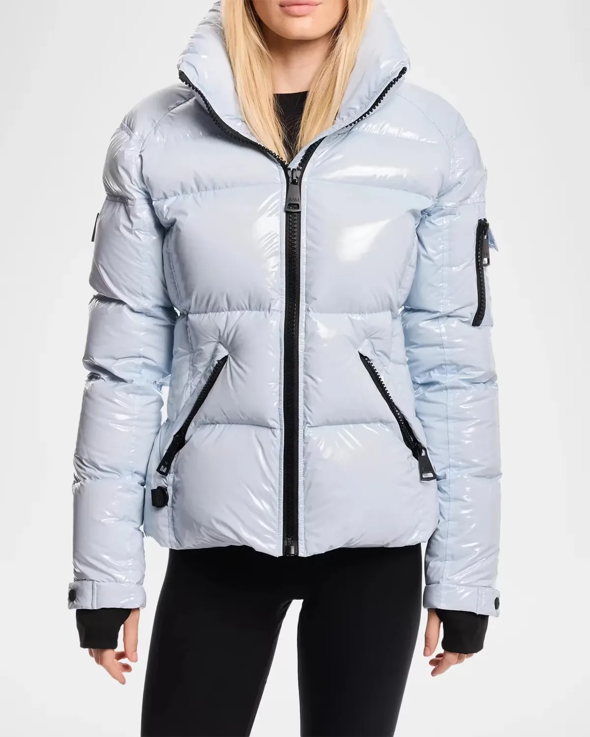 Freestyle Shiny Nylon Shaped Puffer Jacket