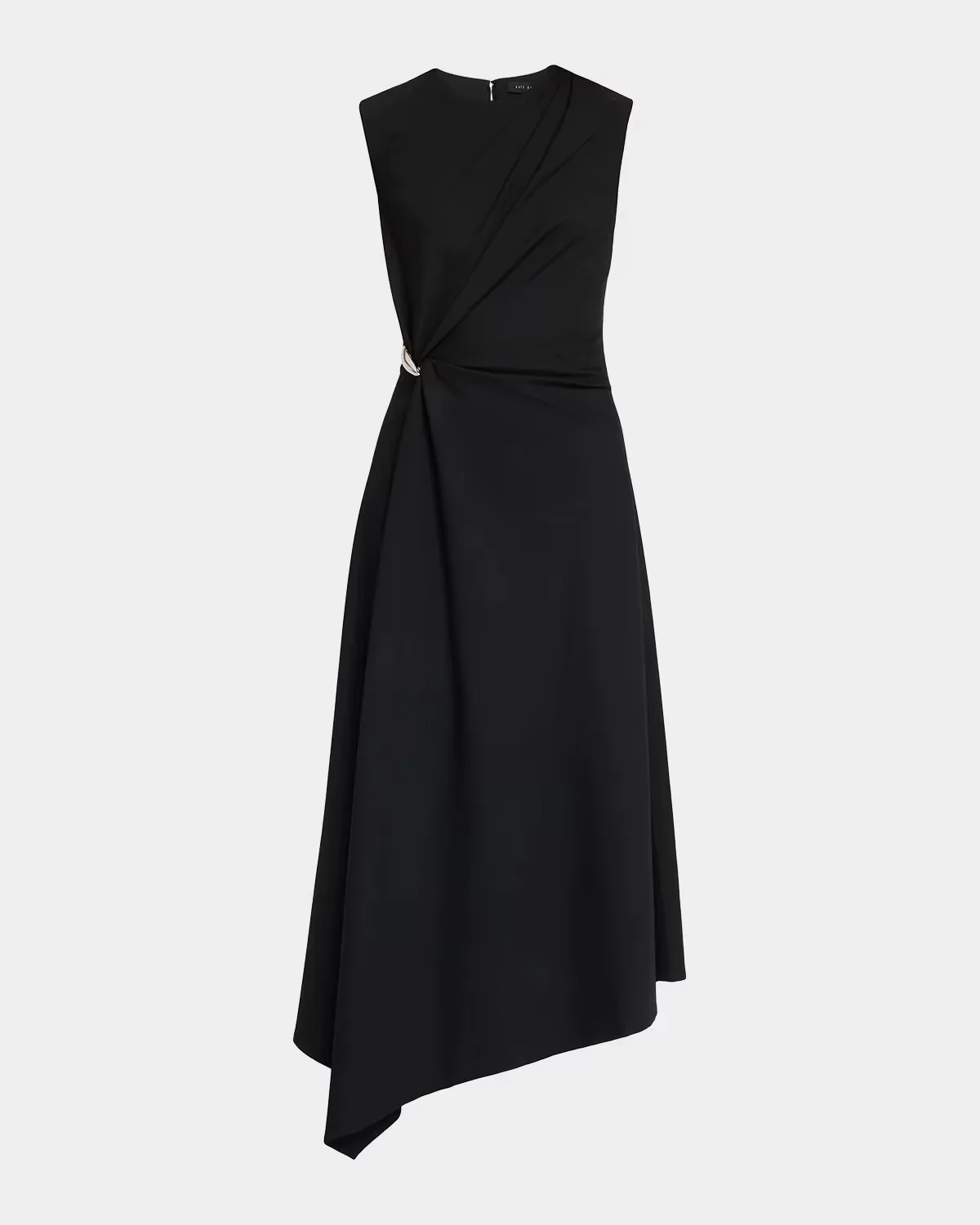 Odette Draped Lightweight Wool Midi Dress by Kate Barton