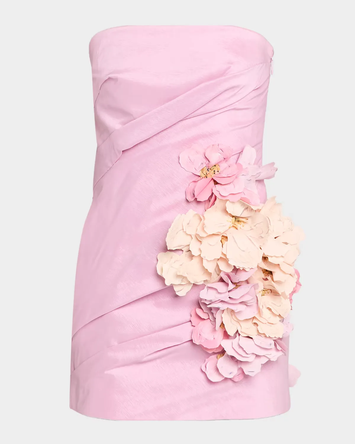 Femme Fatale Keble Draped Floral-Appliqué Mini Dress by Acler