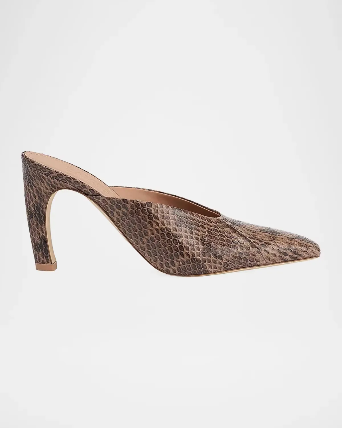 Rowe 90MM Snakeskin Mules by Malone Souliers
