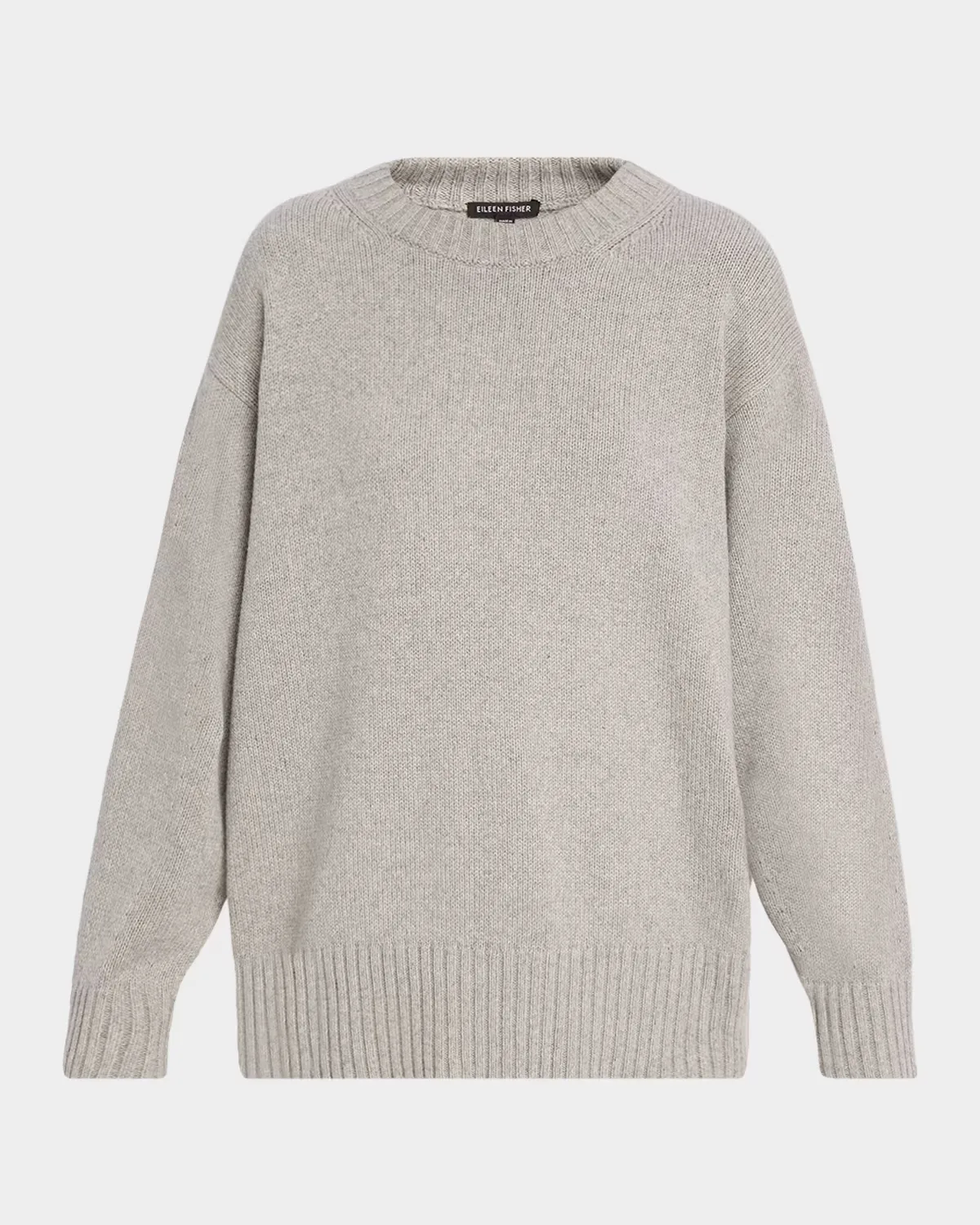 Crewneck Organic Cotton-Cashmere Sweater by Eileen Fisher