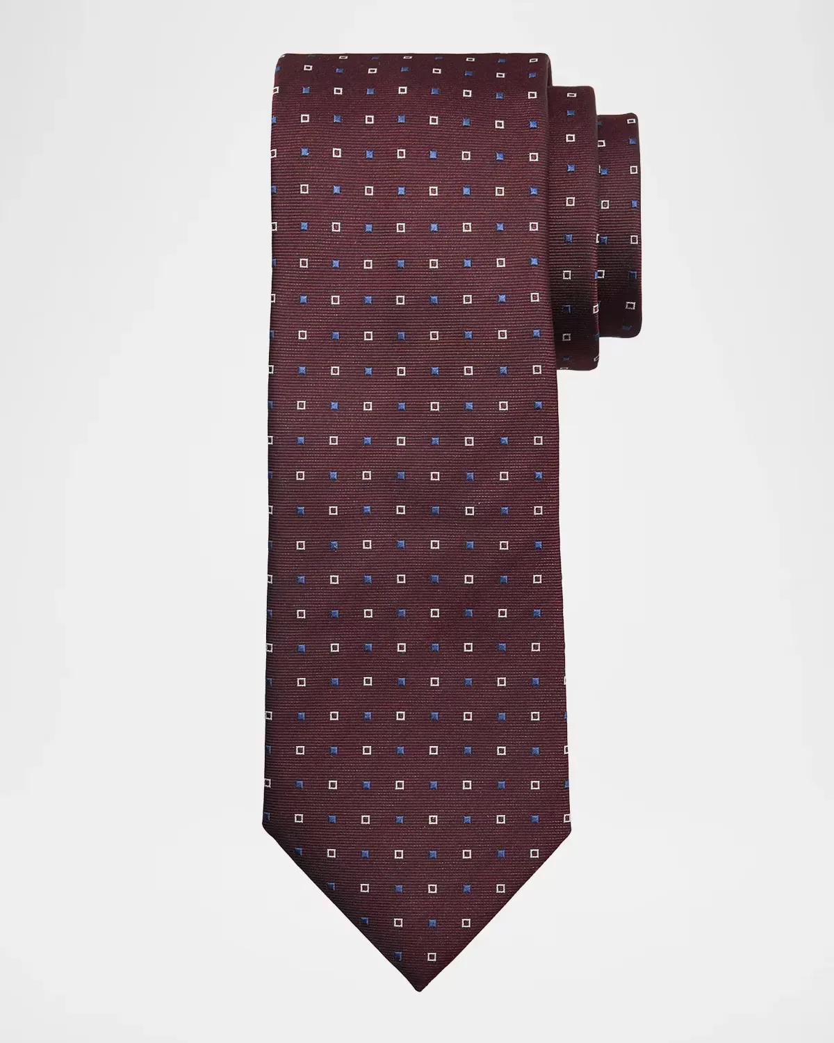Micro-Square Jacquard Silk Tie by ZEGNA