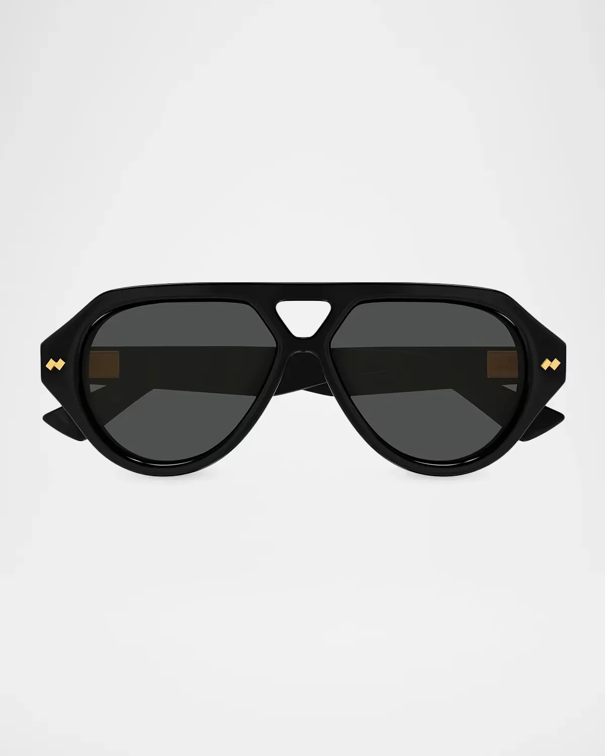 BV1485S Bold Ribbon Stud Recycled Acetate Pilot Sunglasses by Bottega Veneta