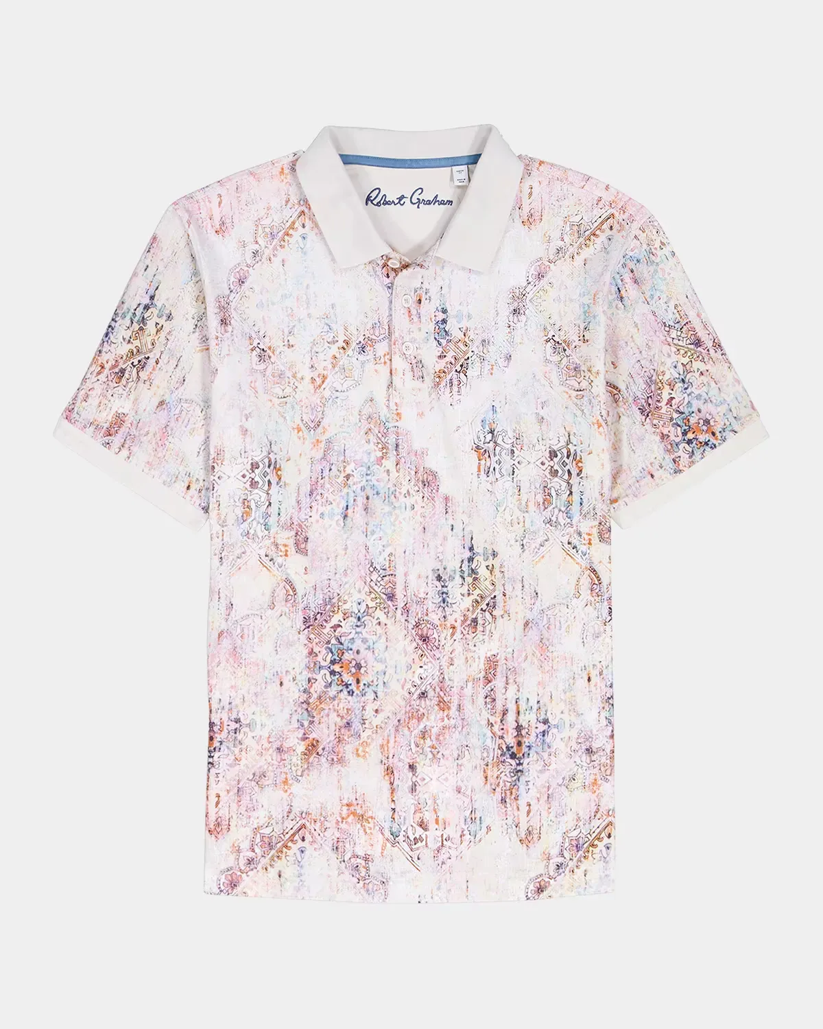Ryton Printed Cotton Polo Shirt by Robert Graham