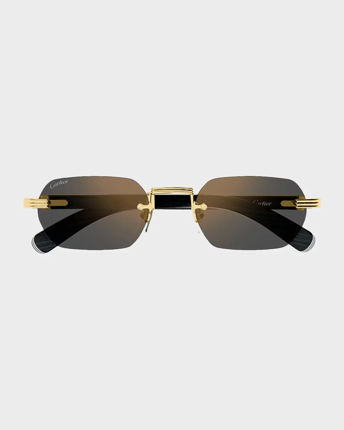 Rimless Titanium Rectangle Sunglasses