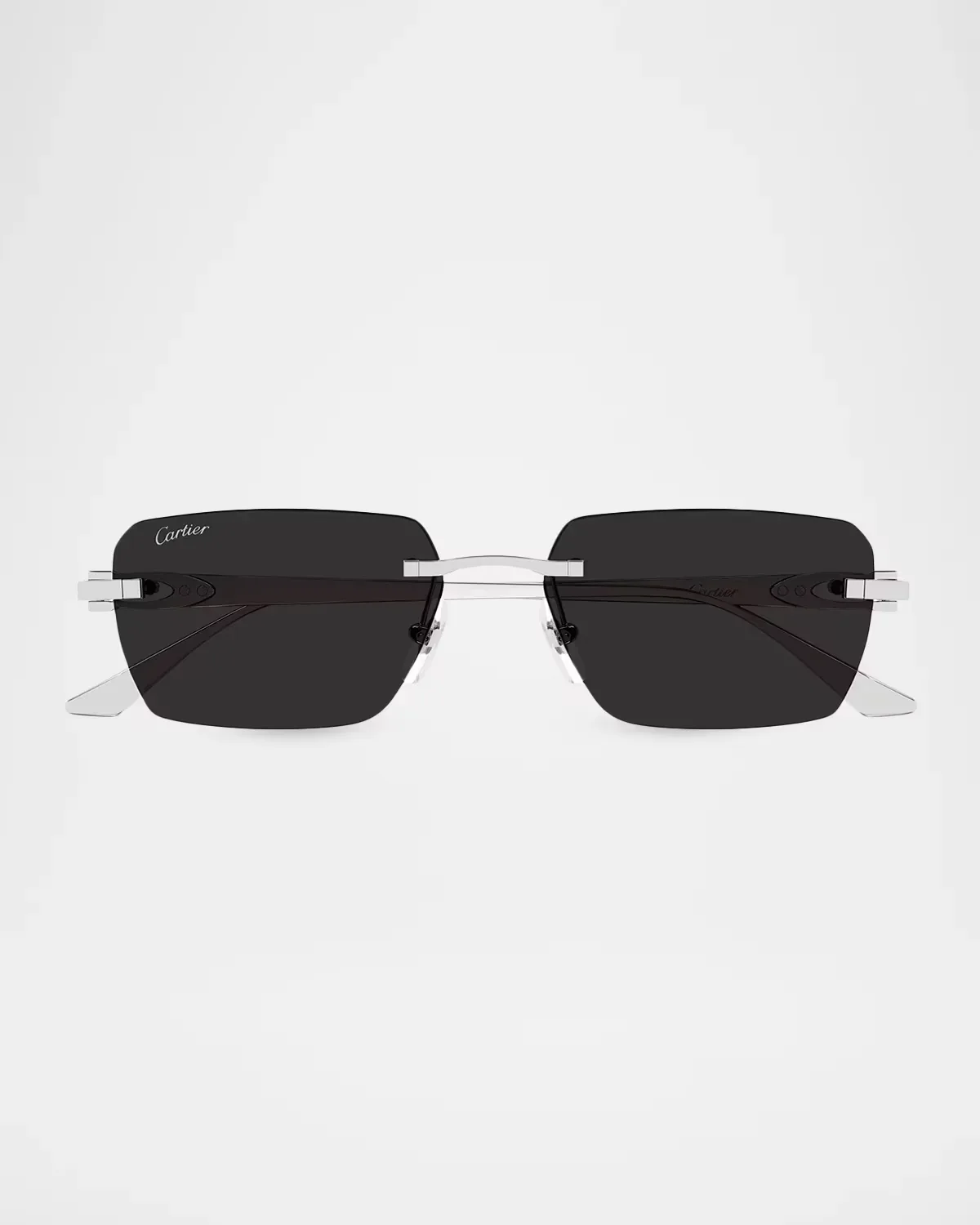 Motifs De Cartier Ct0660S Plated Titanium Rimless Rectangular Sunglasses