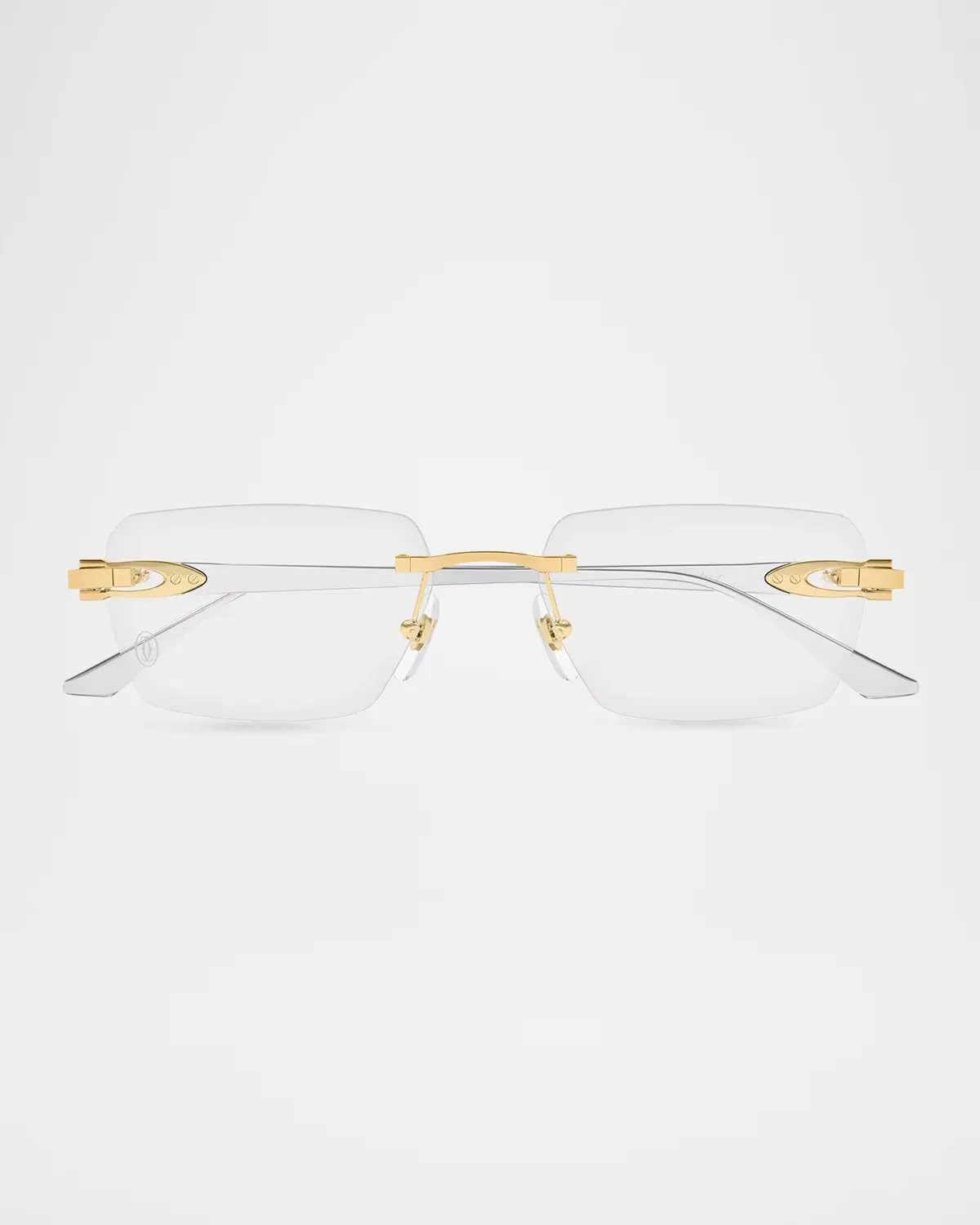 Motifs De Cartier Ct0662O Rimless Rectangular Optical Glasses by Cartier's
