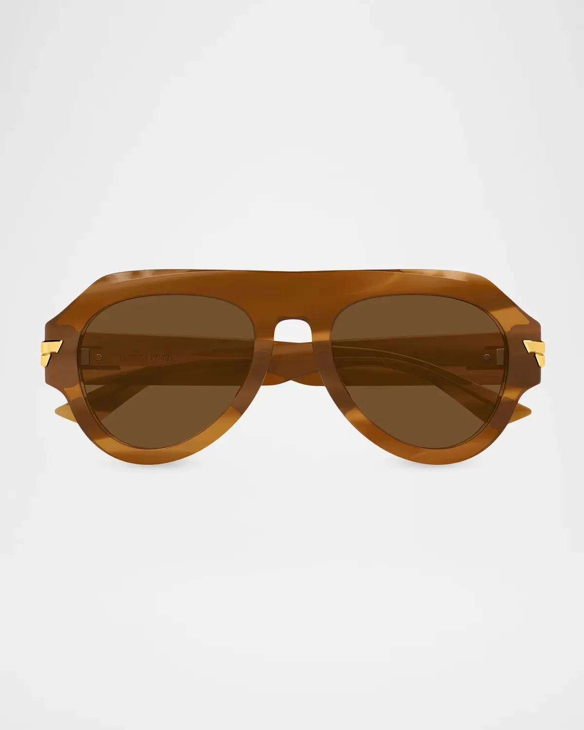 BV1488S Bold Ribbon Recycled Acetate Pilot Sunglasses by Bottega Veneta