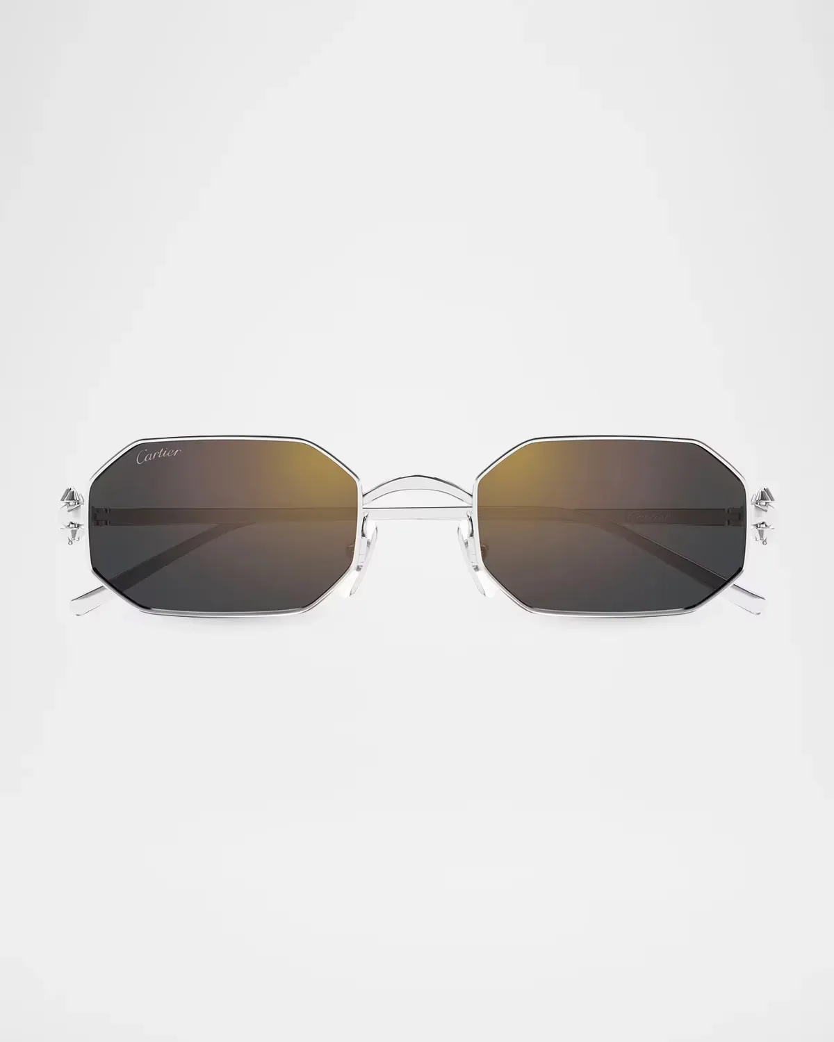CT0682S Clash De Cartier Rectangular Metal Sunglasses