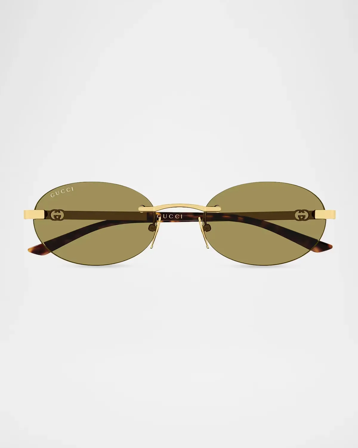 GG2214S Bella Rimless Metal Oval Sunglasses