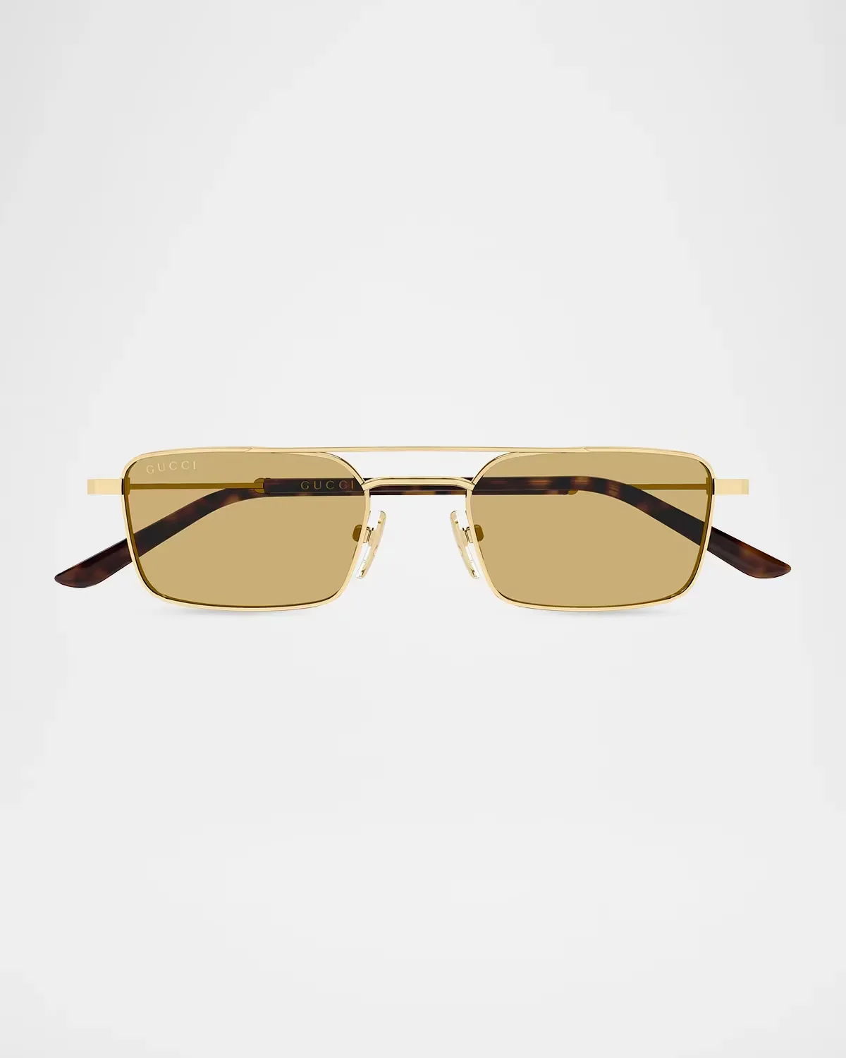 GG2258S Mid Logo Rectangular Metal & Recycled Acetate Sunglasses by Gucci