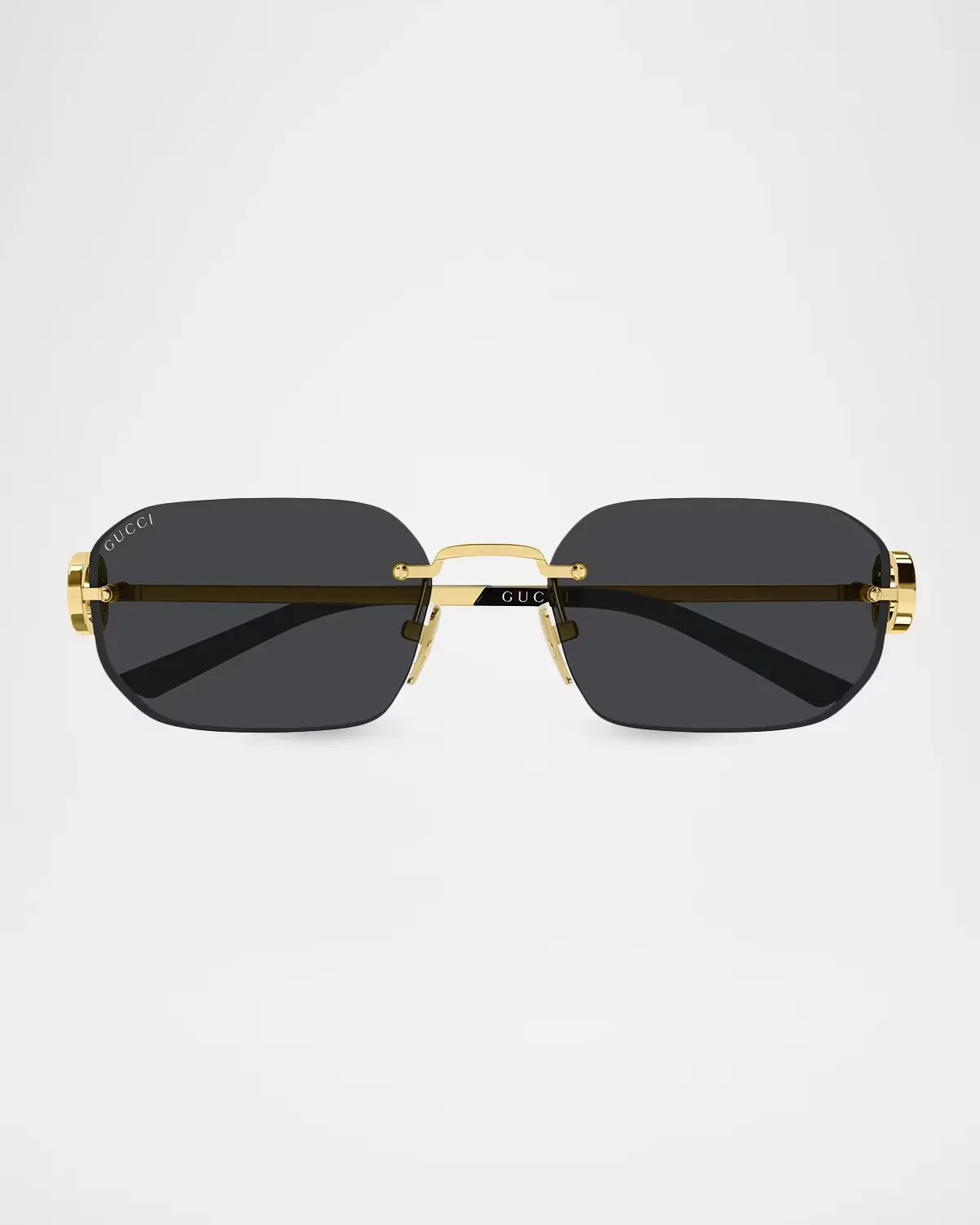GG2228S Stuck GG Evolution Rimless Metal Rectangle Sunglasses by Gucci