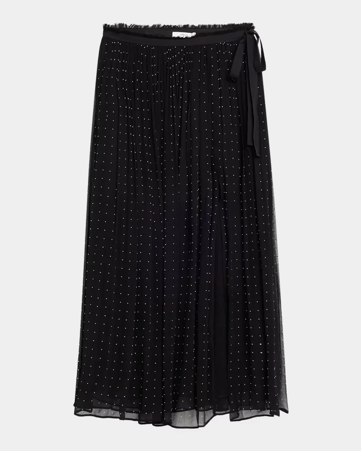 Heat-Set Dot Sheer Gathered Skirt by Vince