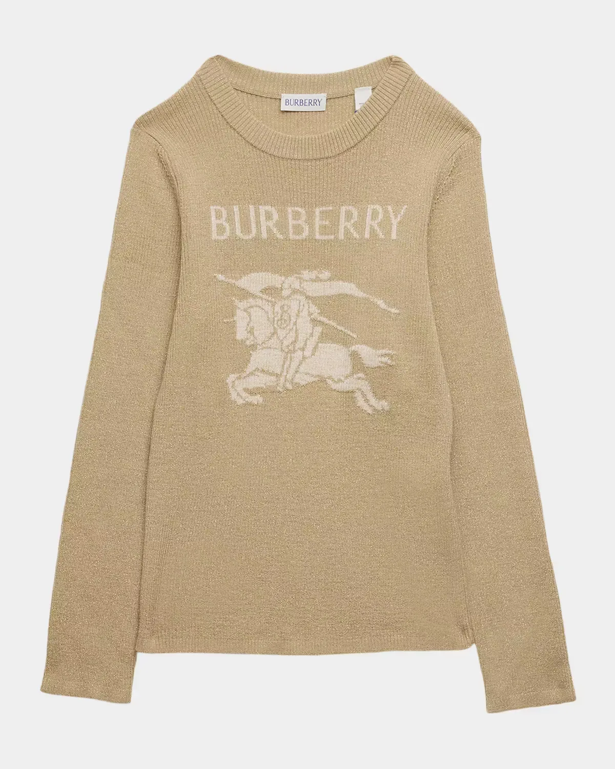 Tanja EKD Metallic Wool-Blend Sweater by Burberry
