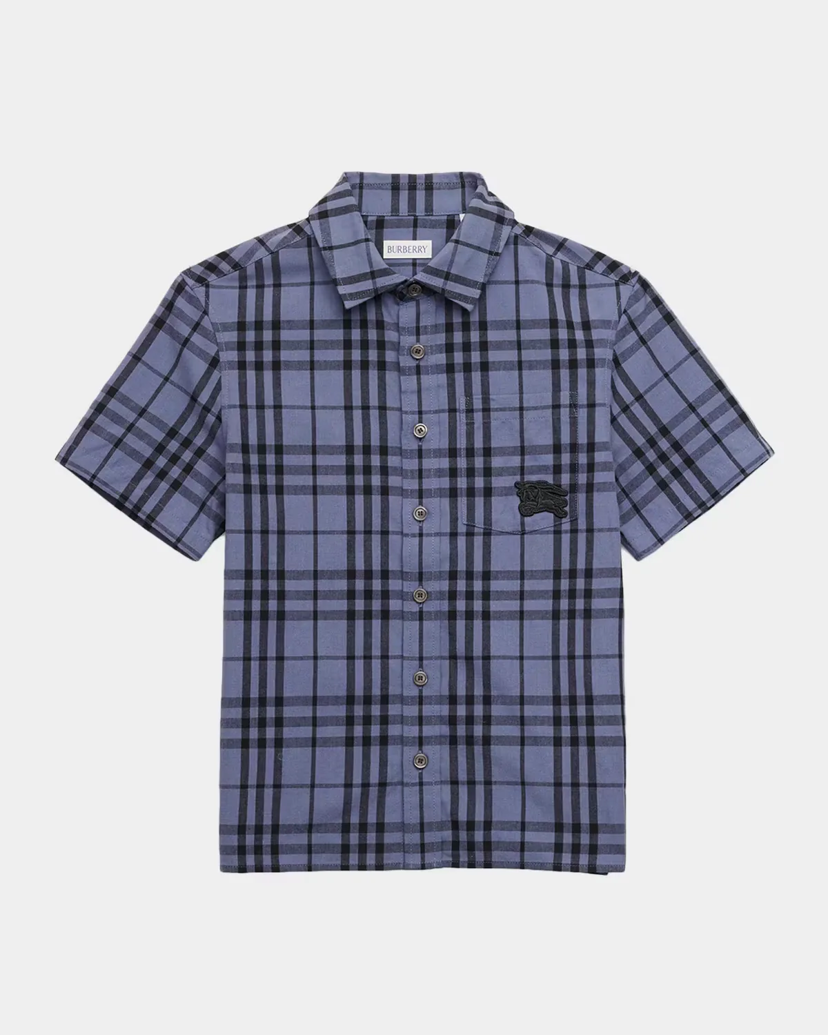 Billy Short-Sleeve Check Cotton Shirt by Burberry