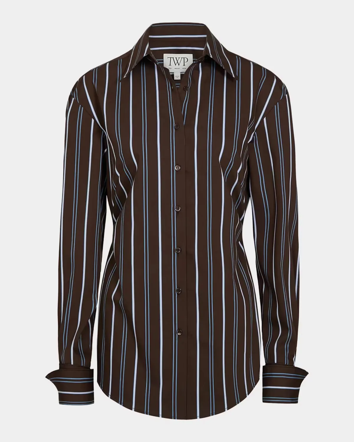 The Night We Met Striped Cotton-Blend Shirt by TWP