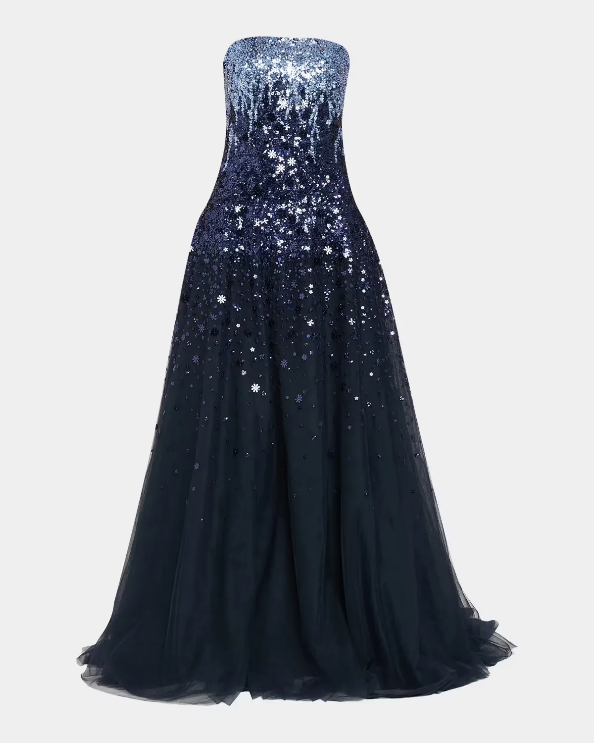 Degrade Beaded Tulle Ball Gown by Pamella Roland