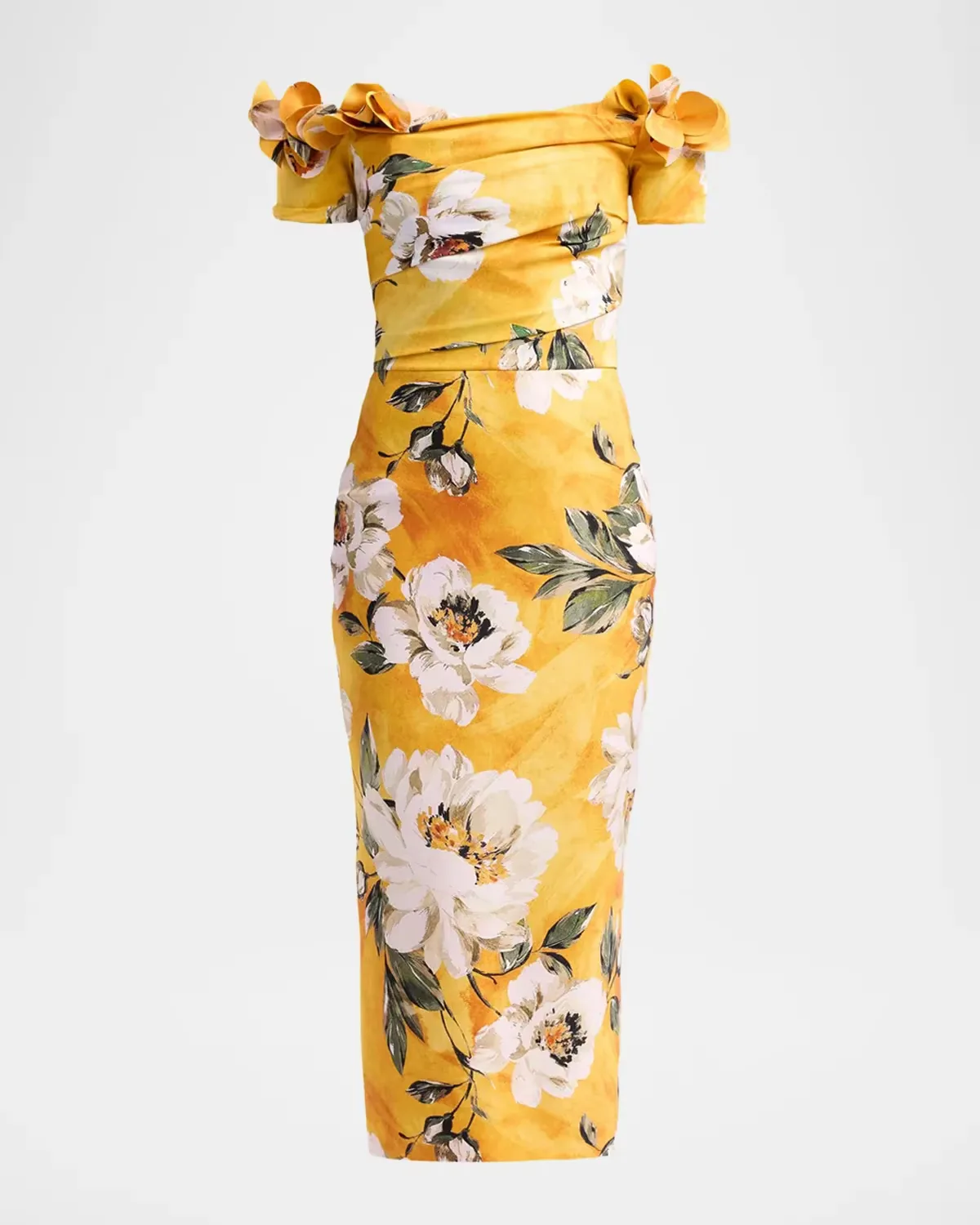 Yiana Floral Off-the-Shoulder Midi Dress by Chiara Boni La Petite Robe