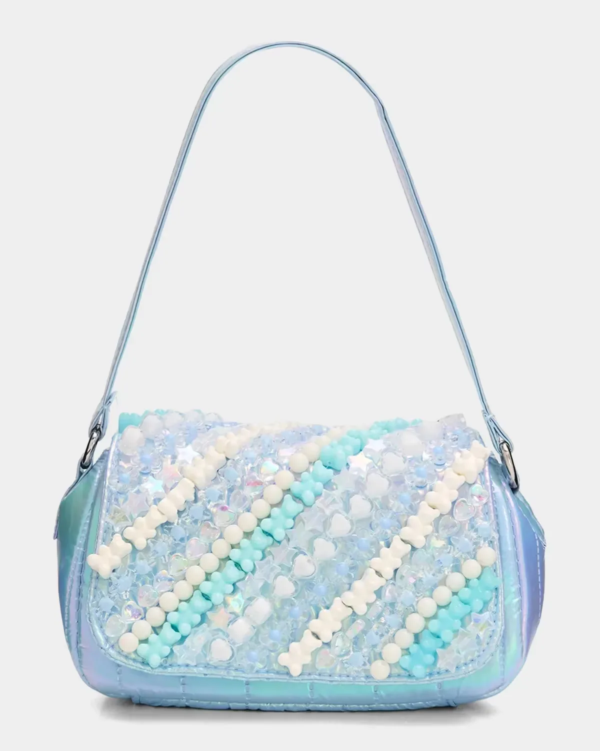 Charm-Embellished Quilted Shoulder Bag by Bari Lynn