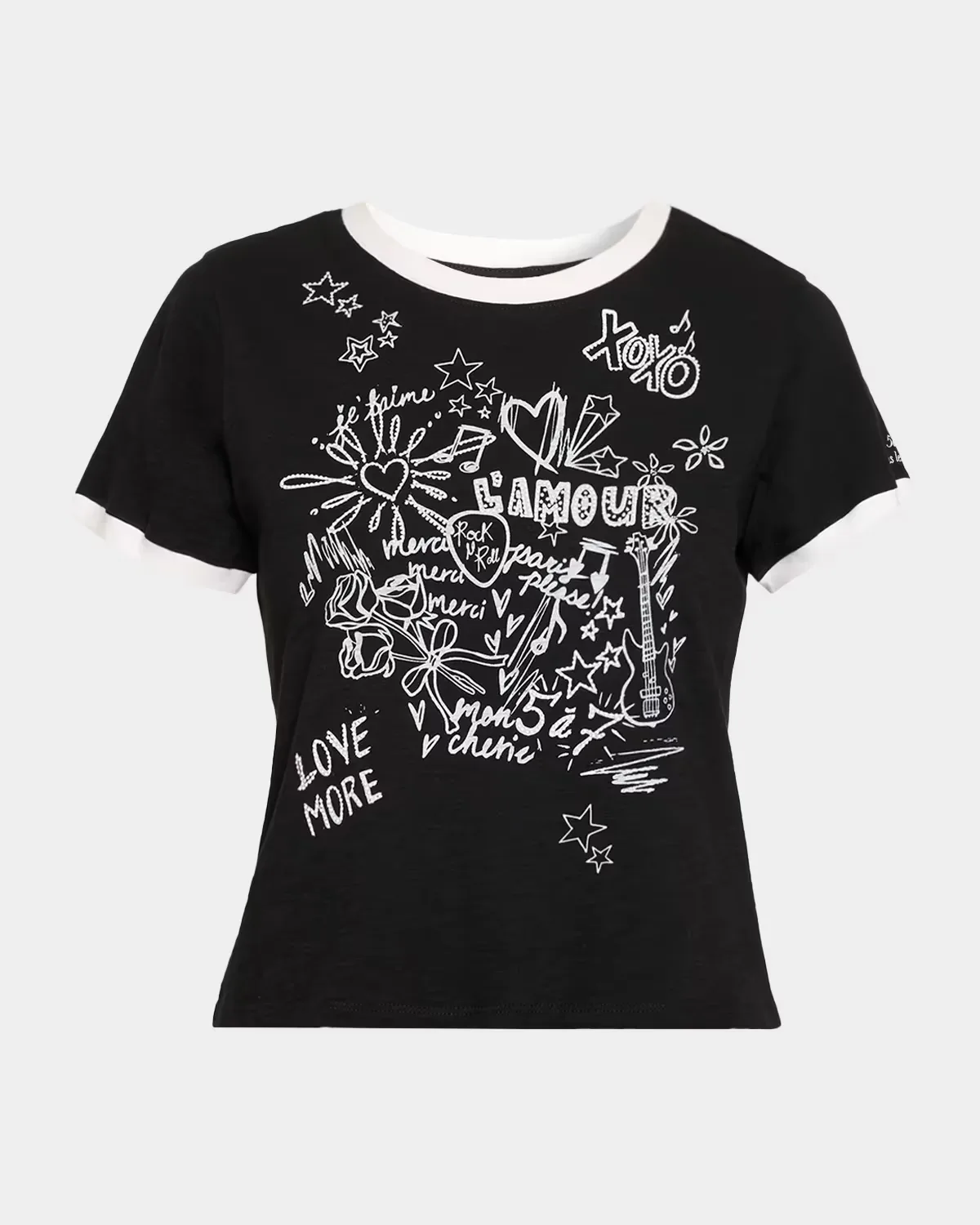 L'Amour Doodle Ringer T-Shirt by Cinq  Sept