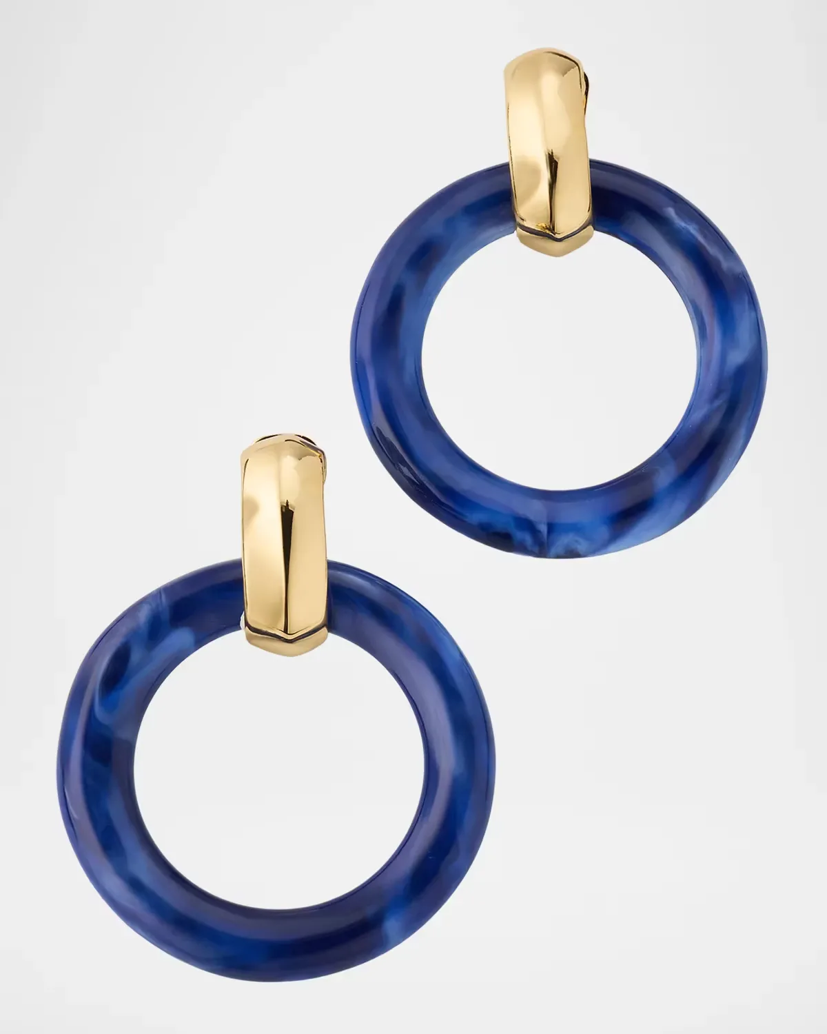 18K-Gold-Plated & Lapis Clip-On Earrings