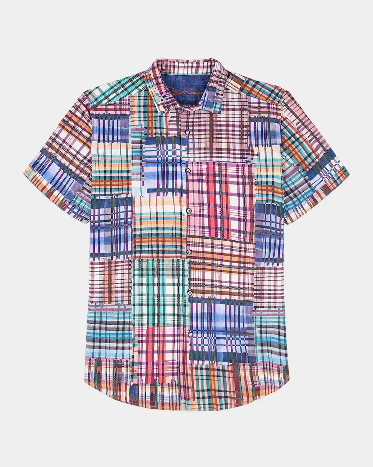 Murdoch Plaid Cotton Short-Sleeve Shirt by Robert Graham