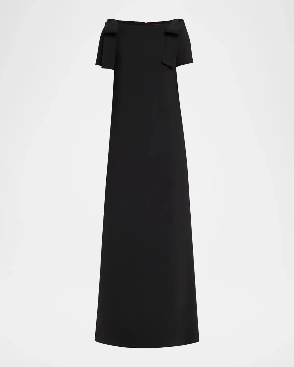 Shoulder Bow Crepe Column Gown by Carolina Herrera